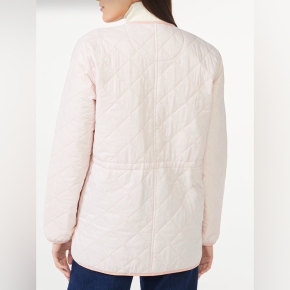 Free Assembly Women's Quilted Cinched Waist Liner Jacket - Picture 2 of 7